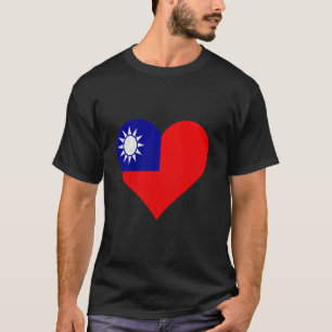 Taiwan Taiwanese Roots Taiwanese Flag Heart Taiwan T-Shirt