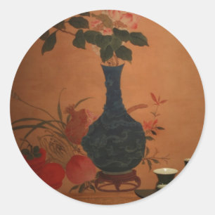 Taiwan vintage art classic round sticker