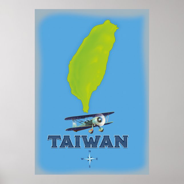 Taiwan Vintage Map Poster (Front)
