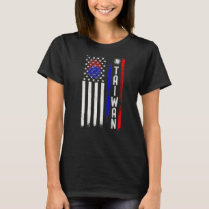 Taiwanese American Flag It S In My Dna Thumb Print T-Shirt
