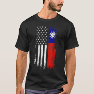Taiwanese American Flag - Pride Taiwan USA T-Shirt