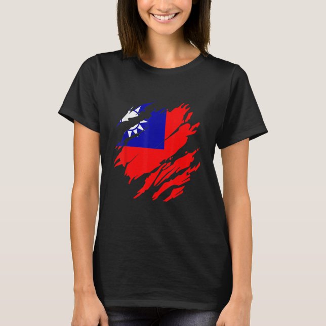 Taiwanese Flag Taiwan T-Shirt (Front)