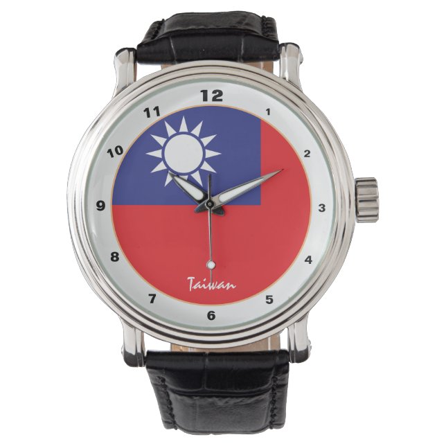 Taiwanese Flag watch, Taiwan fashion /design Watch (Front)