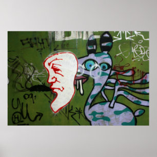 Taiwanese graffiti, Taipei, Taiwan Poster