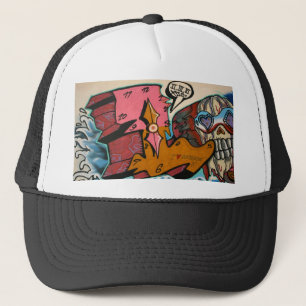 Taiwanese graffiti, Taipei, Taiwan Trucker Hat