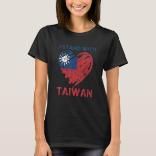 Taiwanese  I Stand With Taiwan Heart Support Taiwa T-Shirt