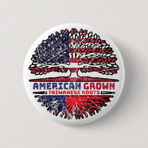 Taiwanese Taiwan US American USA United States 6 Cm Round Badge
