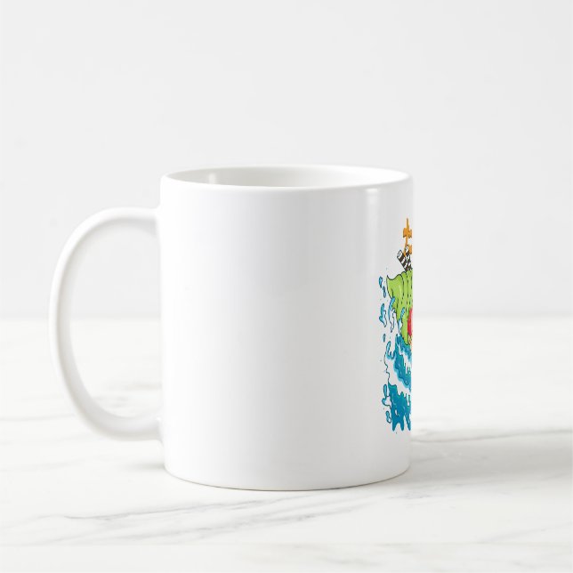Taiyaki in the Wave  Coffee Mug (Left)