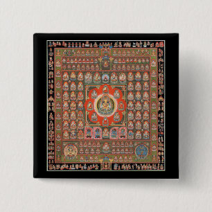 Taizokai Mandala 15 Cm Square Badge