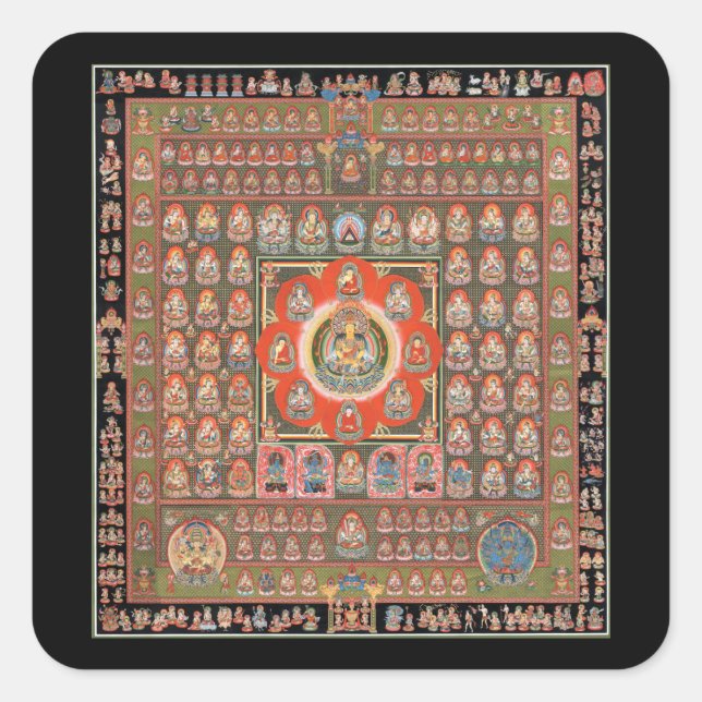 Taizokai Mandala Square Sticker (Front)