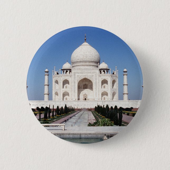 Taj Mahal 6 Cm Round Badge (Front)