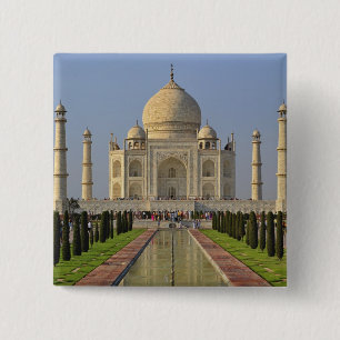 Taj Mahal, a mausoleum located in Agra, India, 2 15 Cm Square Badge