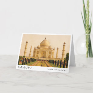 Taj Mahal Agra Greeting Card   Custom Love Quote
