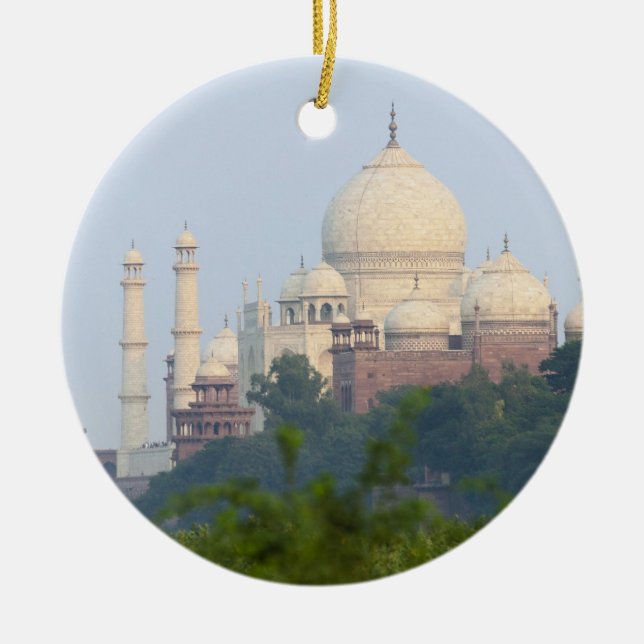 Taj Mahal, Agra, India Ceramic Tree Decoration (Front)