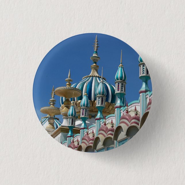 Taj Mahal Atlantic City Building Facade 3 Cm Round Badge (Front)
