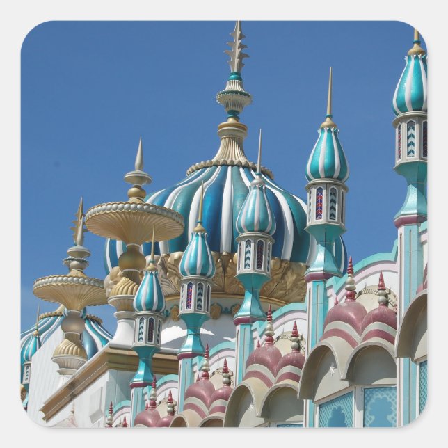 Taj Mahal Atlantic City Building Facade Square Sticker (Front)