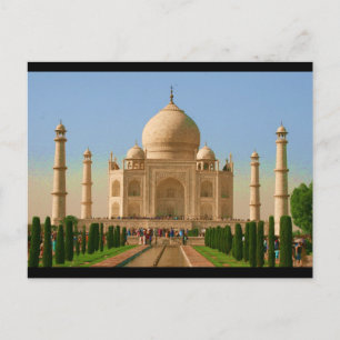 taj mahal bright vista postcard