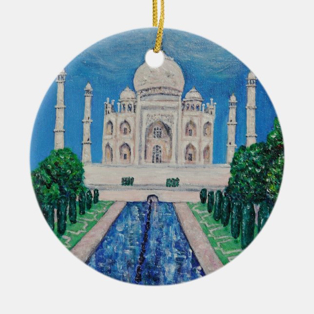 Taj Mahal Ceramic Ornament (Front)