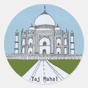 Taj Mahal Classic Round Sticker