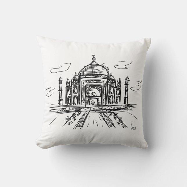 Taj Mahal Cushion (Front)