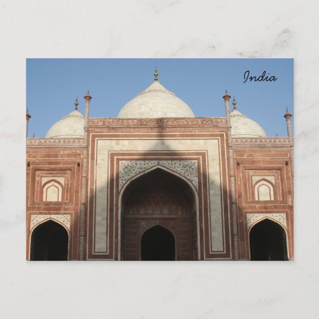 taj mahal dome shadow postcard (Front)