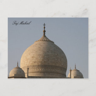 taj mahal domes postcard