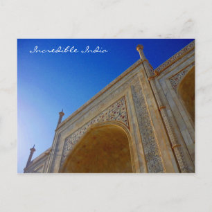 taj mahal face postcard