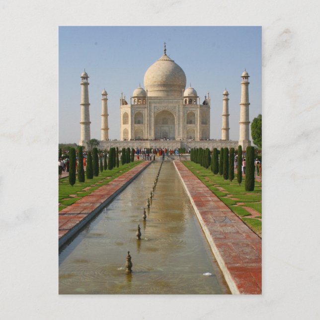 taj mahal fountain postcard (Front)