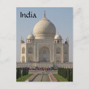 taj mahal front postcard