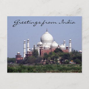taj mahal greetings view postcard