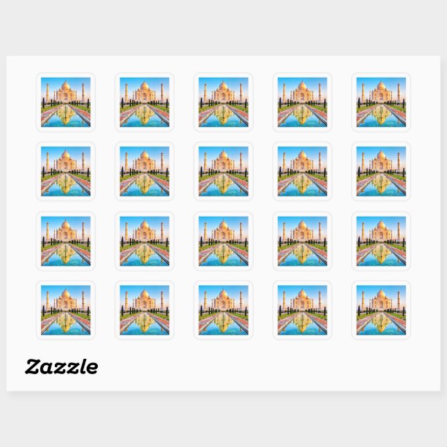 TAJ MAHAL high definition  Square Sticker (Sheet)