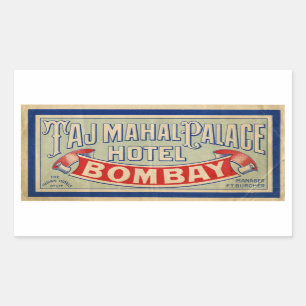 Taj Mahal Hotel Rectangular Sticker
