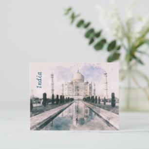 Taj Mahal, India Holiday Postcard