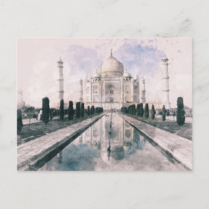 Taj Mahal, India Holiday Postcard