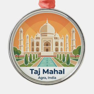 Taj Mahal India Metal Ornament