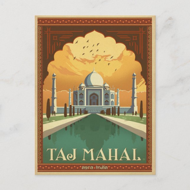 Taj Mahal, India Postcard (Front)
