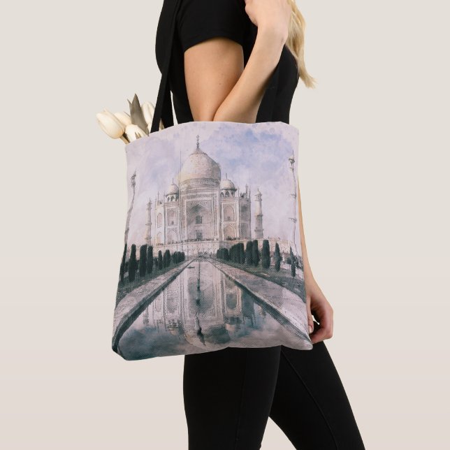 Taj Mahal, India Tote Bag (Close Up)