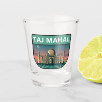 Taj Mahal India Travel Art Vintage