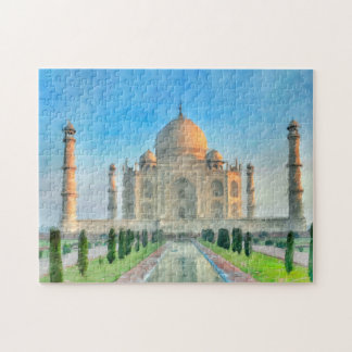 Taj Mahal Jigsaw Puzzle - Colourful Artistic
