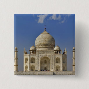 Taj Mahal mausoleum / Agra, India 15 Cm Square Badge