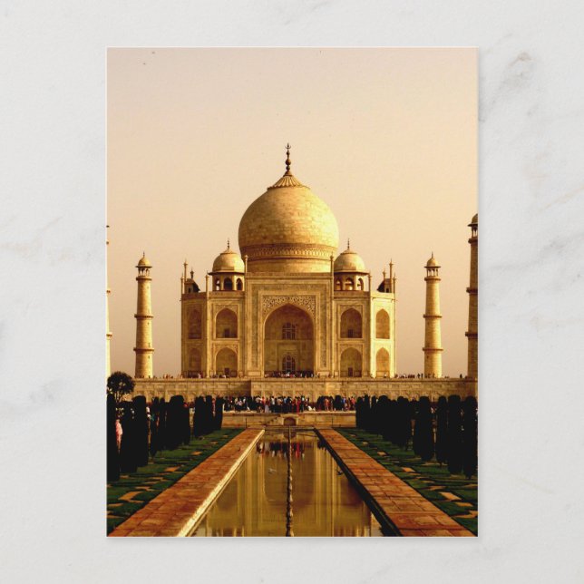 taj mahal mausoleum agra uttar pradesh grave mosqu postcard (Front)