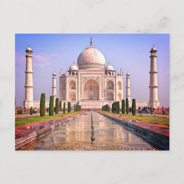 taj mahal Mausoleum India Postcard (Front)
