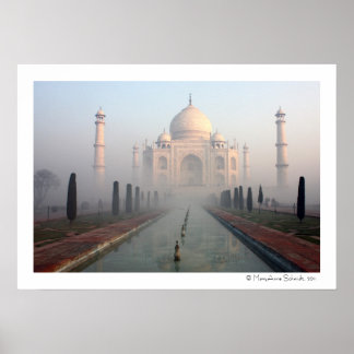 Taj Mahal Mist Poster