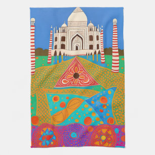 Taj Mahal painting Tea Towel
