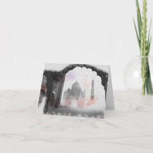 Taj Mahal Postcard Vintage Travel