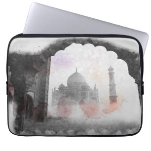Taj Mahal Postcard Vintage Travel Laptop Sleeve