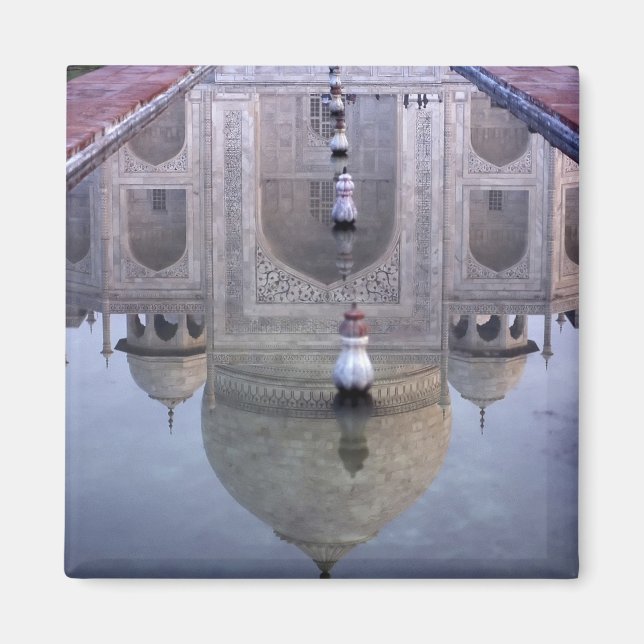 Taj Mahal reflection, Agra, Uttar Pradesh, Magnet (Front)