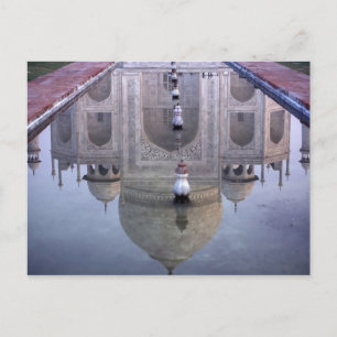 Taj Mahal reflection, Agra, Uttar Pradesh, Postcard