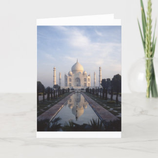 Taj Mahal Reflection in Agra, Uttar Pradesh, India Card