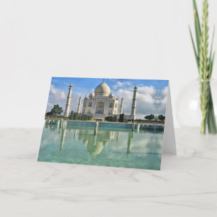 Taj Mahal refleting on water Holiday Card